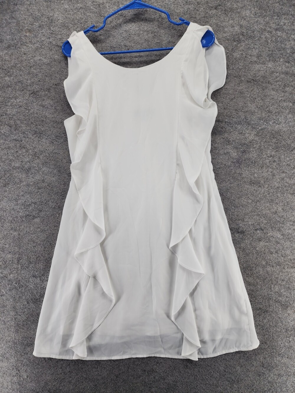Lulus Dress Womens Medium Sleeveless White Ruffle